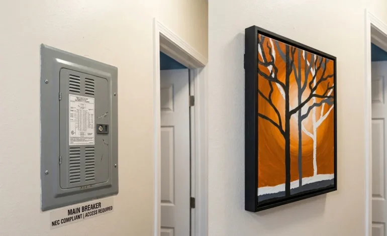 1. Using Hinged Wall Art For Your Electrical Panel Cover