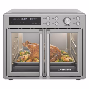 chefman 10-in-1 stainless steel french door toaster oven air fryer
